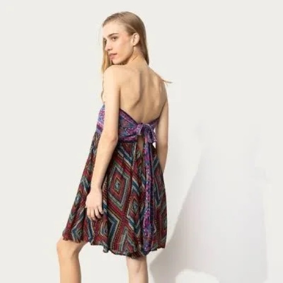 Free People Elowen Tube Romper in the color dark combo. New with tags, size XS - Picture 5 of 9